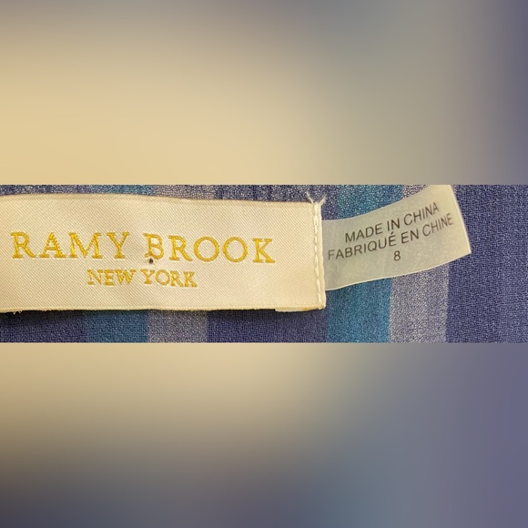 Ramy Brook Mackenzie Mackenzie Printed Mini Dress in Navy/Teal Combo - Picture 4 of 9